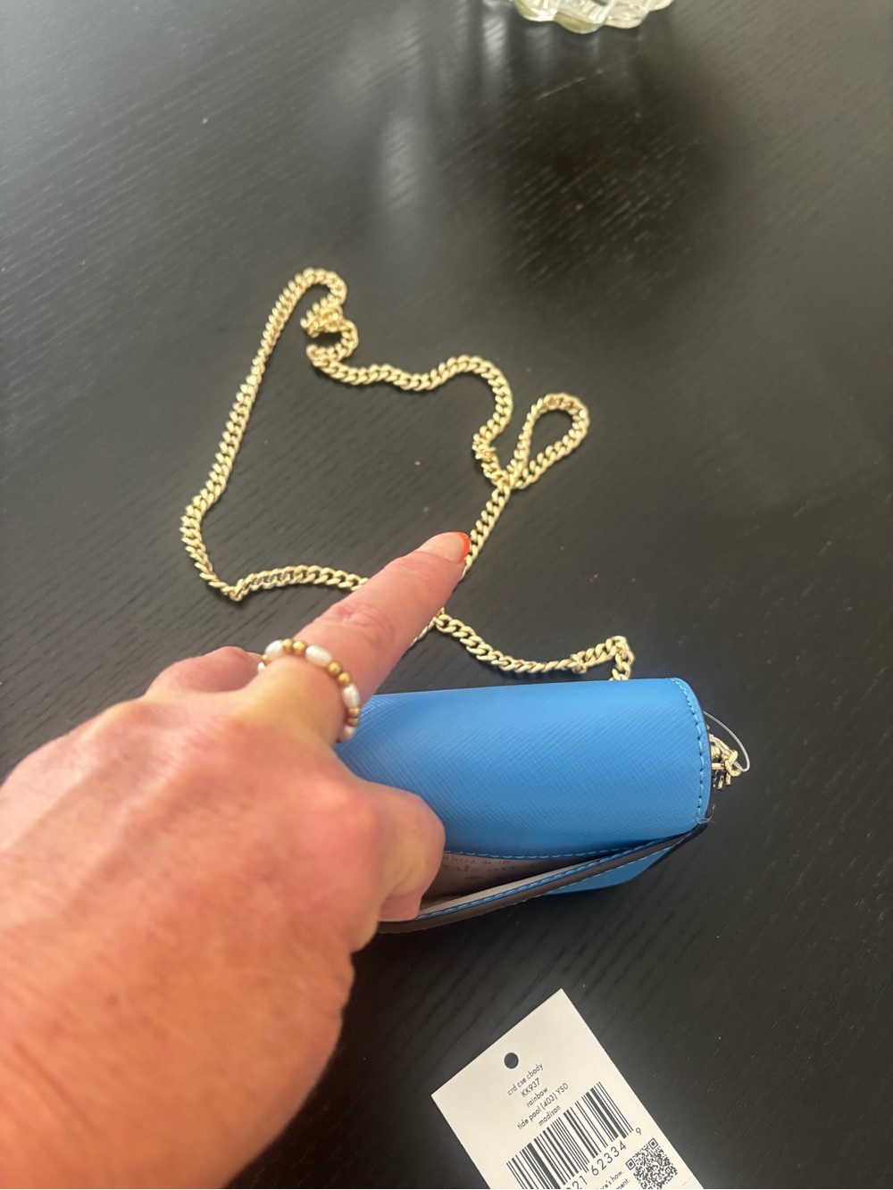 kate spade Blue Mini Crossbody with Gold Chain - Picture 10 of 15